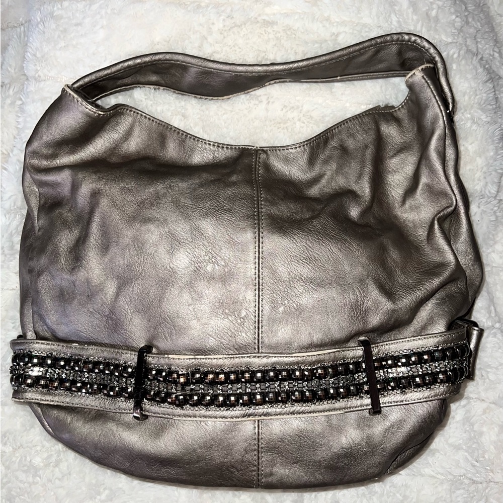 Metallic Grey Charming Charlie Brand Purse